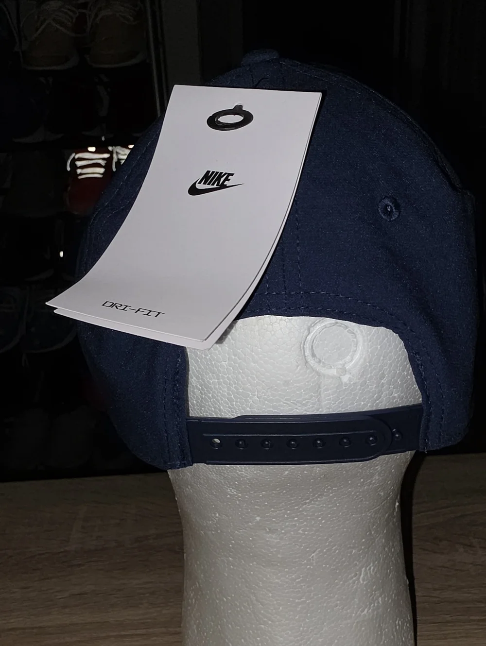 Nike Navy Baseball Cap with White Swoosh